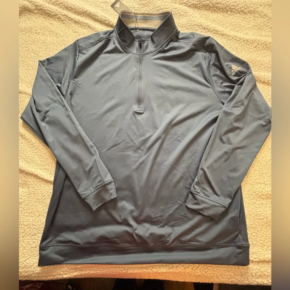 ADIDAS Shirt Sweatshirt‎ Golf Classic Club 1/4 Zip Long Sleeve EC6911 Size 2XL